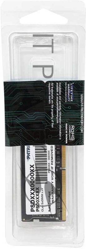 Память DDR4 16Gb 2400MHz Patriot PSD416G240081S RTL PC4-19200 CL17 SO-DIMM 260-pin 1.2В