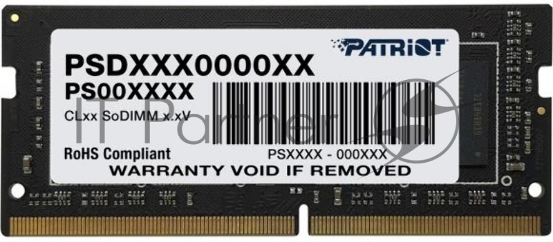 Модуль памяти SO-DIMM DDR 4 DIMM 32Gb PC25600, 3200Mhz, PATRIOT Signature (PSD432G32002S) (retail)