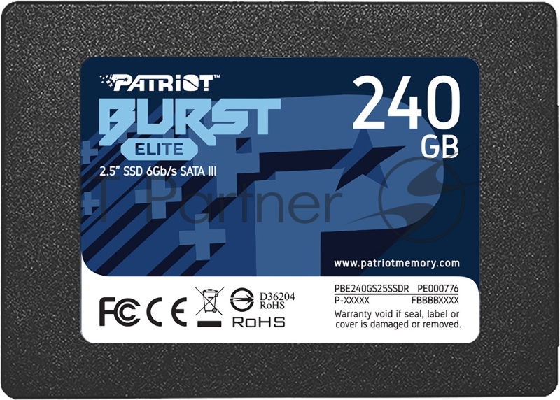 SSD накопитель Patriot SATA2.5 240GB BURST PBE240GS25SSDR