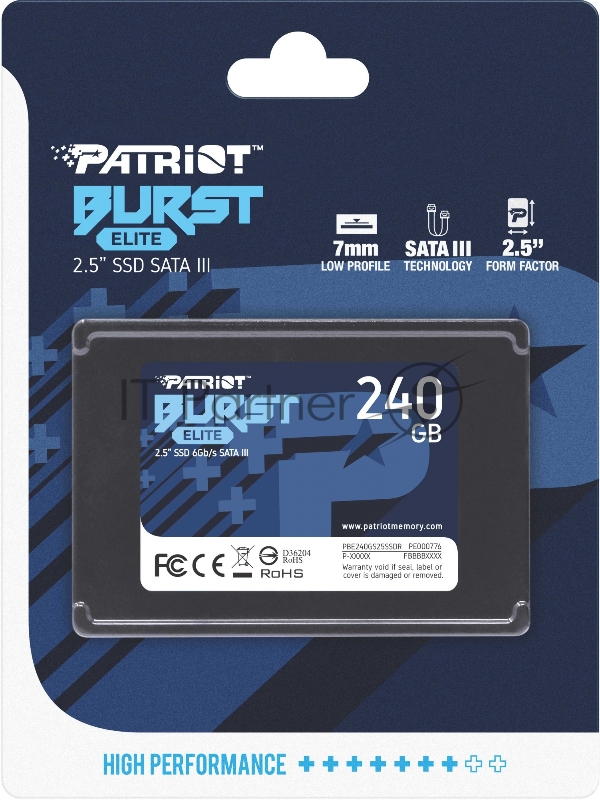 SSD накопитель Patriot SATA2.5 240GB BURST PBE240GS25SSDR