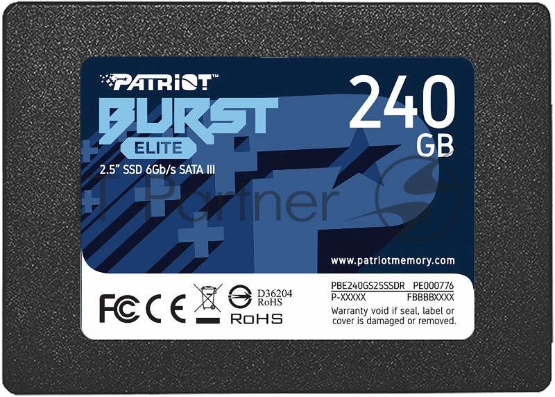 SSD накопитель Patriot SATA2.5 240GB BURST PBE240GS25SSDR