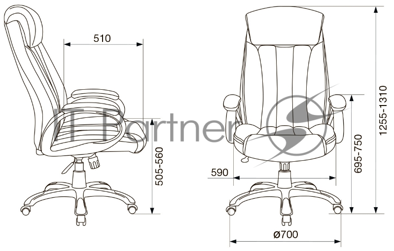 Кресло руководителя Бюрократ T-9922N черный Leather Venge Black эко.кожа крестовина пластик