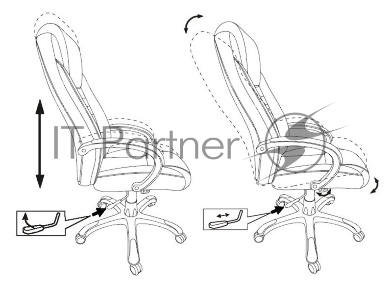 Кресло руководителя Бюрократ T-9922N черный Leather Venge Black эко.кожа крестовина пластик