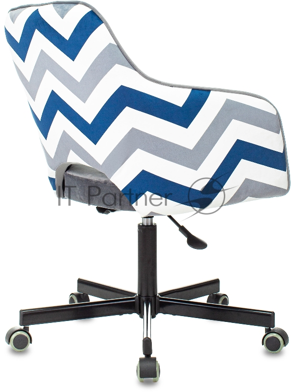 Кресло Бюрократ CH-380M серая жемчужина зигзаг крестовина металл