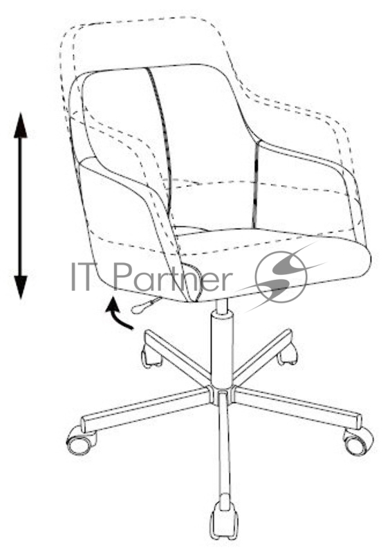 Кресло Бюрократ CH-380M серая жемчужина зигзаг крестовина металл