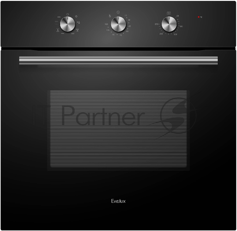 Духовой шкаф встраиваемый полноразмерный, 60 см, 8 режимов, объем духовки 65л, поворотные переключатели, панель управления - черное стекло, универсальный противень, решетка-гриль, двойное стекло дверцы, легко-съемное большое внутреннее стекло Full G