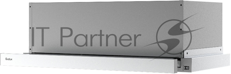 Встраиваемая телескопическая вытяжка, 60 см, отвод/циркуляция, механический контроль, 2 скорости работы, производительность 670 м3/ч, LED освещение, нержавеющая сталь, 598х305-495х201 мм.