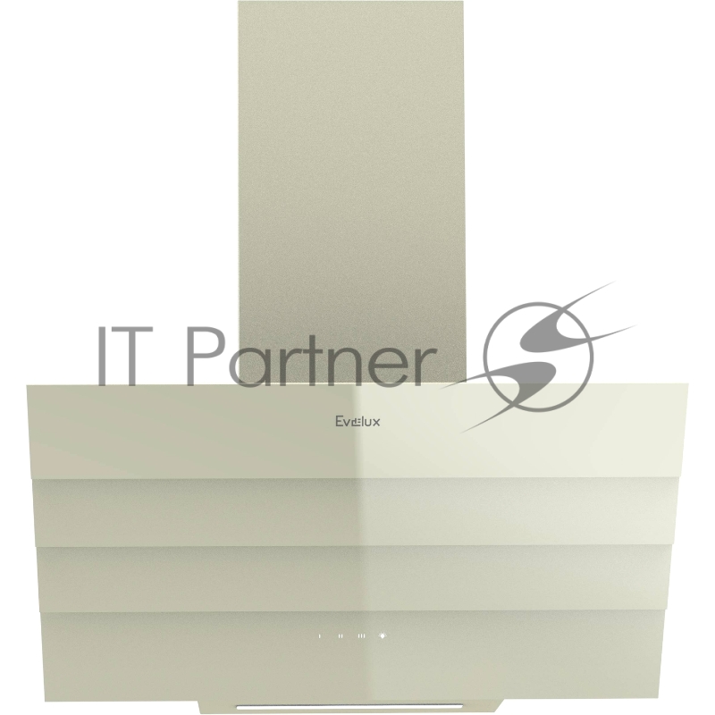 Наклонная вытяжка, 60 см, электронное управление, сенсорная панель, 3 скорости работы, производительность 920 м3/ч, LED освещение, бежевый, металл, стекло, 600х355х395-607 мм.