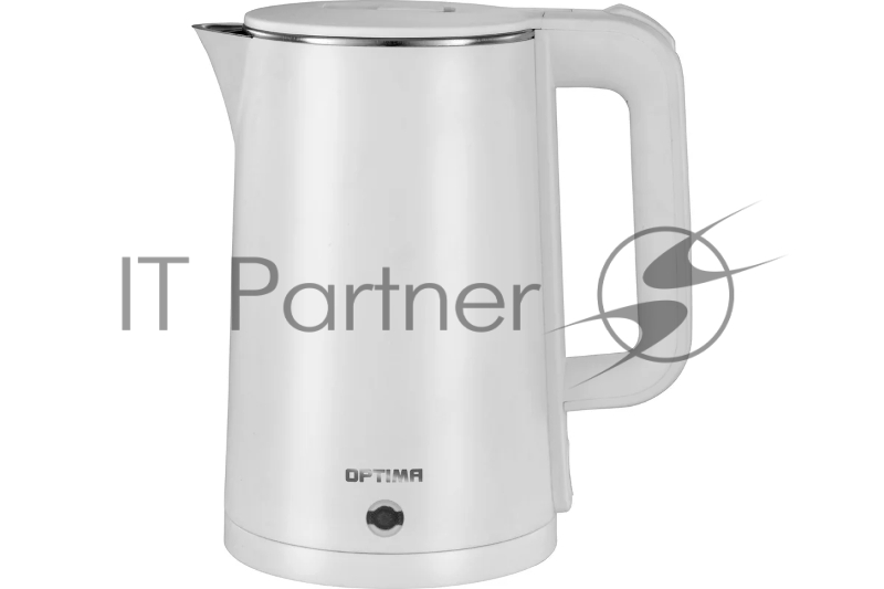 Чайник электрический OPTIMA EK-2021PS (2.0л, двойные стенки, эффект термоса, пов. на 360 град., 2000Вт) Белый