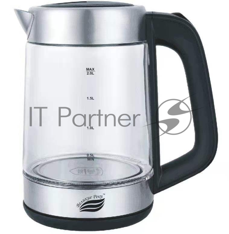 Чайник электрический Великие реки Нева-7, стекло, 2,0 л