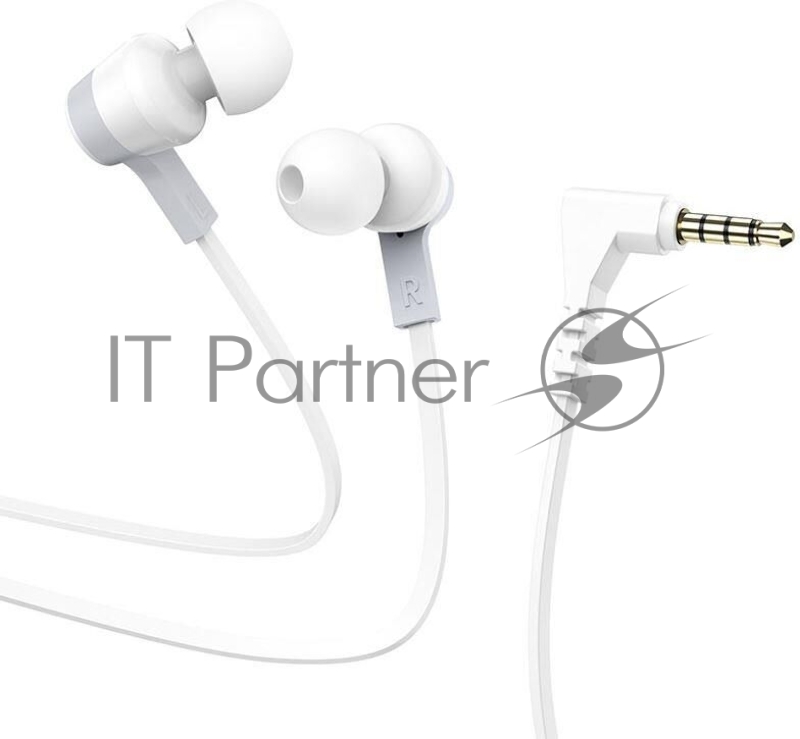 Наушники + микрофон HOCO M86/ Кнопка ответа/ 1.2м/ 3.5 mm jack/ White