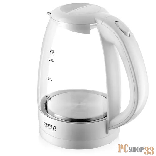 Чайник FIRST FA-5404-1-WI Мощность 2200 Вт.Максимальный объем 1.7 л • Корпус из термостойкого стекла.