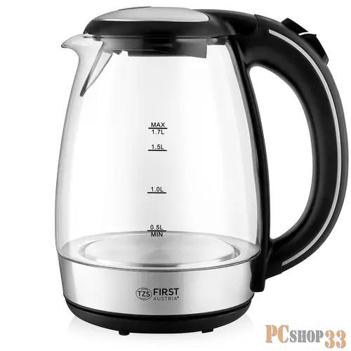 Чайник FIRST FA-5404-2-BA Мощность 2200 Вт.Максимальный объем 1.7 л • Корпус декорированный сталью.