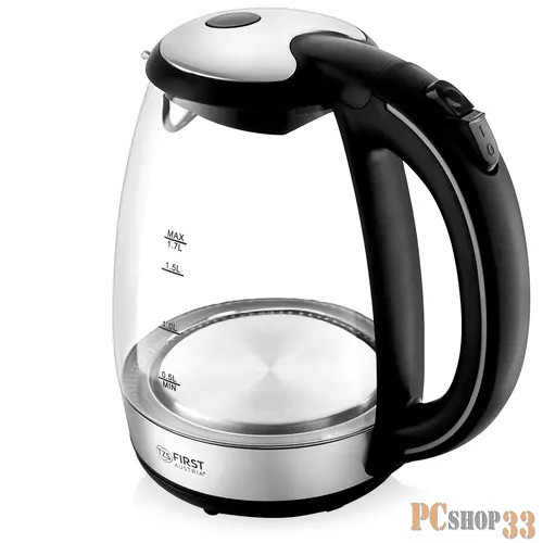 Чайник FIRST FA-5404-2-BA Мощность 2200 Вт.Максимальный объем 1.7 л • Корпус декорированный сталью.