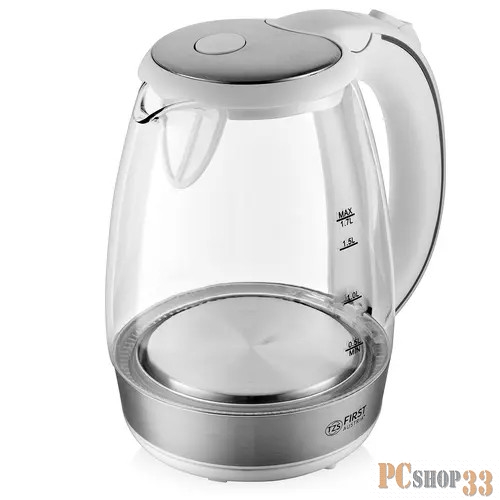 Чайник FIRST FA-5404-2-WI Мощность 2200 Вт.Максимальный объем 1.7 л • Корпус декорированный сталью.