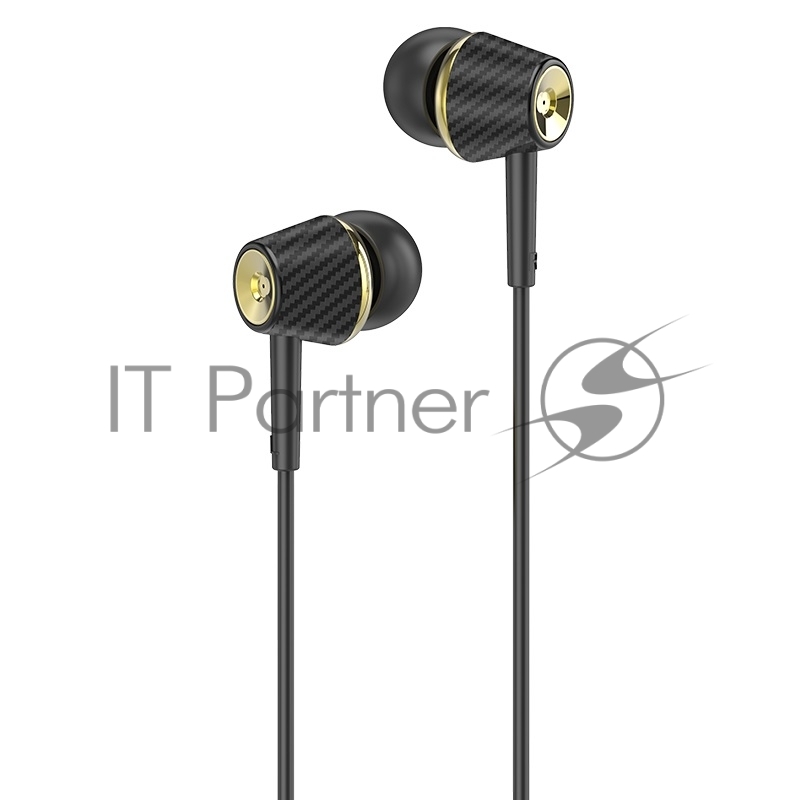 Проводные наушники-вставки с микрофоном Hoco M70, черный