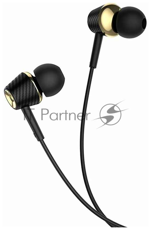 Проводные наушники-вставки с микрофоном Hoco M70, черный