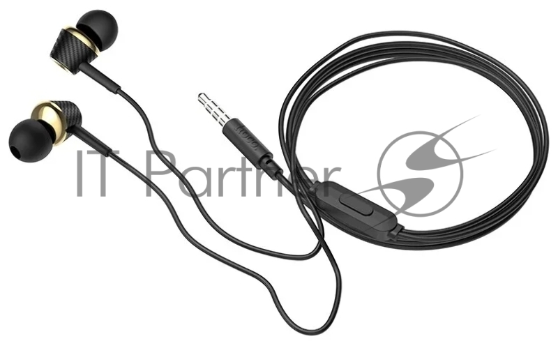 Проводные наушники-вставки с микрофоном Hoco M70, черный