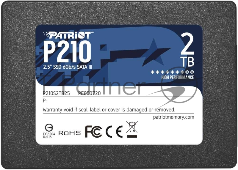 Накопитель SSD Patriot SATA III 2Tb P210S2TB25 P210 2.5