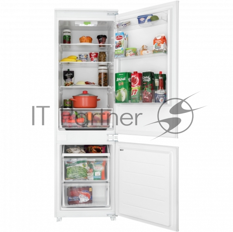 Встраиваемый холодильник HIBERG RFCB-300 LFW Класс энергопотребления A+, ШхГхВ: 550х560х1776мм, LOW FROST, общий объем 290 л, перевешиваемые двери, Led подсветка, низкий ур. шума до 39 Дб.