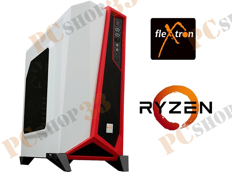 Игровой компьютер Flextron Acme 7 (Ryzen 7 2700X-3.70ГГц, 16ГБ, 250ГБ+2ТБ, RX 580 8ГБ, LAN, W10 Home 64bit)