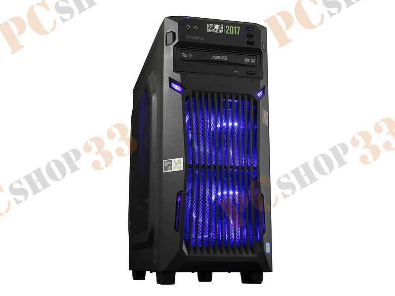 Игровой компьютер Flextron CS:GO Eagle (Core i5 8600K-3.60ГГц, 16ГБ, 250ГБ+2ТБ, GFGTX1070, LAN, W10 Home 64bit)