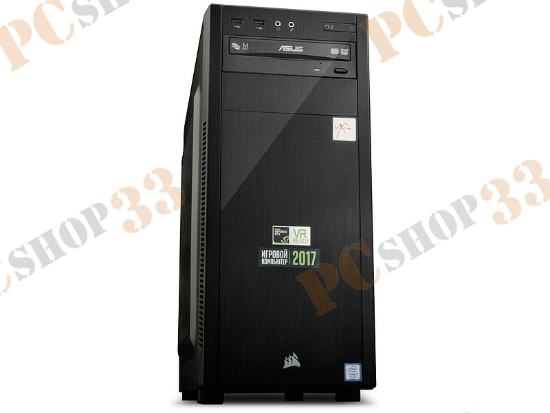 Игровой компьютер Flextron Axis (Core i7 8700-3.20ГГц, 16ГБ, 250ГБ+2ТБ, GFGTX1070, LAN, W10 Home 64bit)