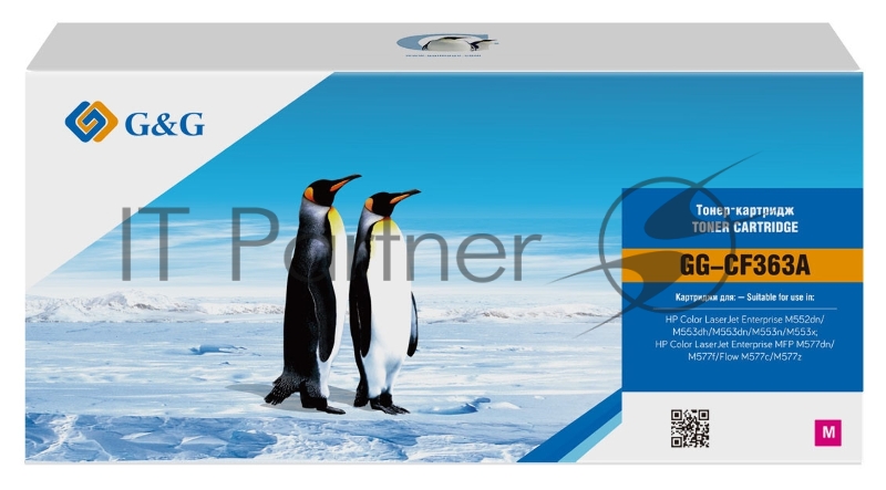 Картридж лазерный G&G GG-CF363A пурпурный (5000стр.) для HP CLJ M552dn/M553dn/M553N/M553x