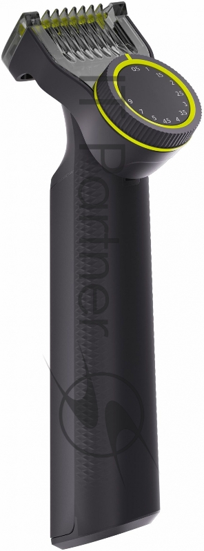 Триммер Philips OneBlade QP6530/16 черный/салатовый 5.4Вт (насадок в компл:2шт)