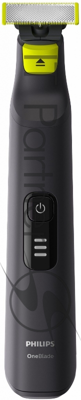 Триммер Philips OneBlade QP6530/16 черный/салатовый 5.4Вт (насадок в компл:2шт)