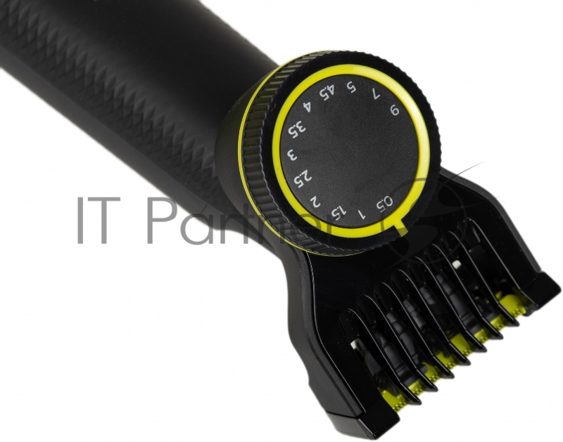 Триммер Philips OneBlade QP6530/16 черный/салатовый 5.4Вт (насадок в компл:2шт)