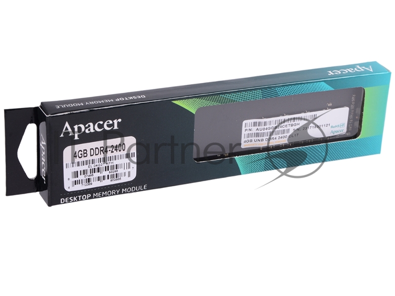 Модуль памяти Apacer DDR4 DIMM 4GB EL.04G2T.KFH {PC4-19200, 2400MHz}