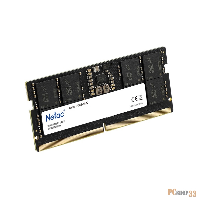 Модуль памяти SO-DIMM DDR5 Netac Basic 8GB 4800MHz CL40 1.1V / NTBSD5N48SP-08