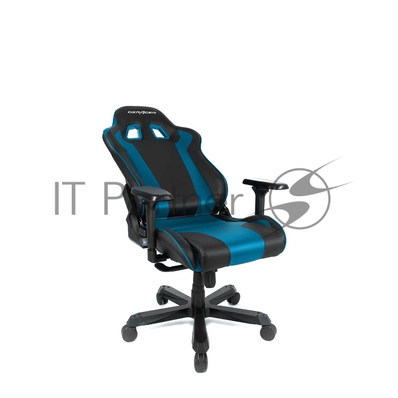 Игровое кресло DXRacer King чёрно-синее (OH/KS99/NB, экокожа, регулируемый угол наклона)