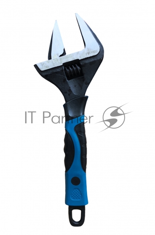 Ключ СОЮЗ 1045-27-300С разводной 300мм, УСИЛЕННЫЕ ТОНКИЕ ГУБКИ, обрезиненная рукоятка