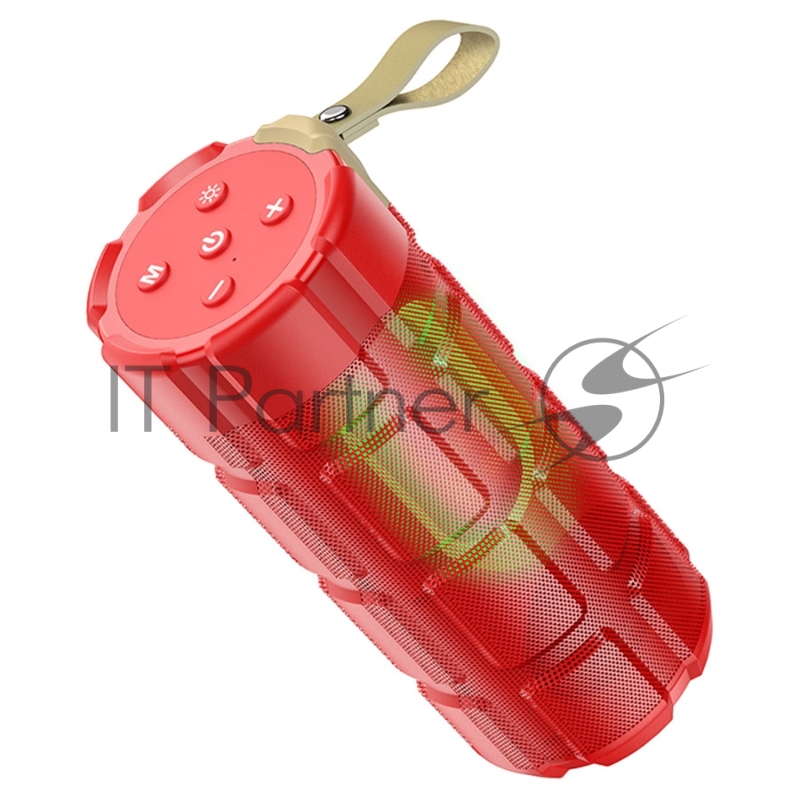 Портативная колонка HOCO HC7, красный, LED подсветка