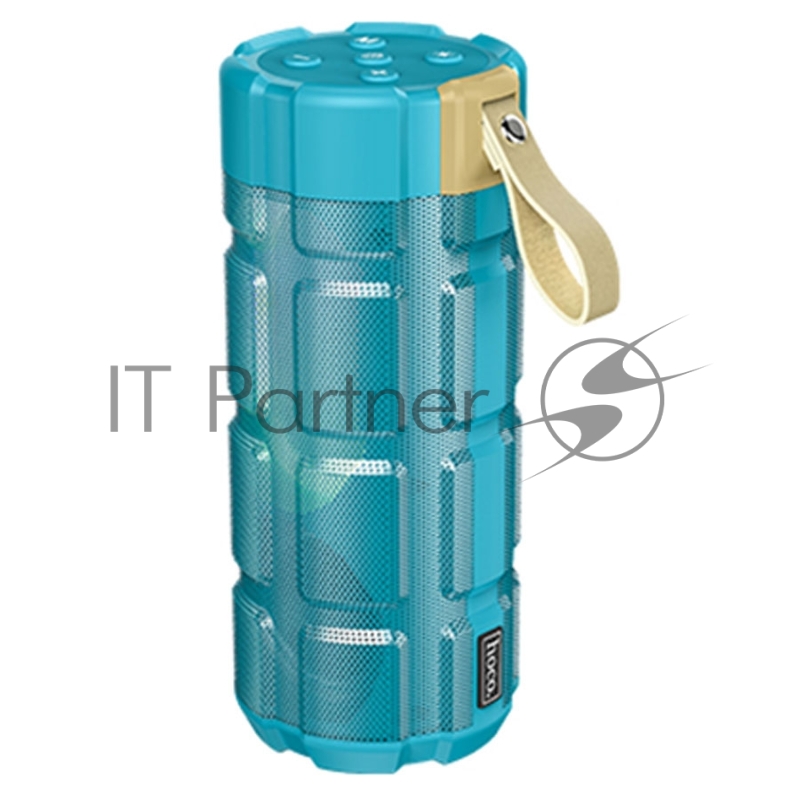 Портативная колонка HOCO HC7, синий павлин, LED подсветка