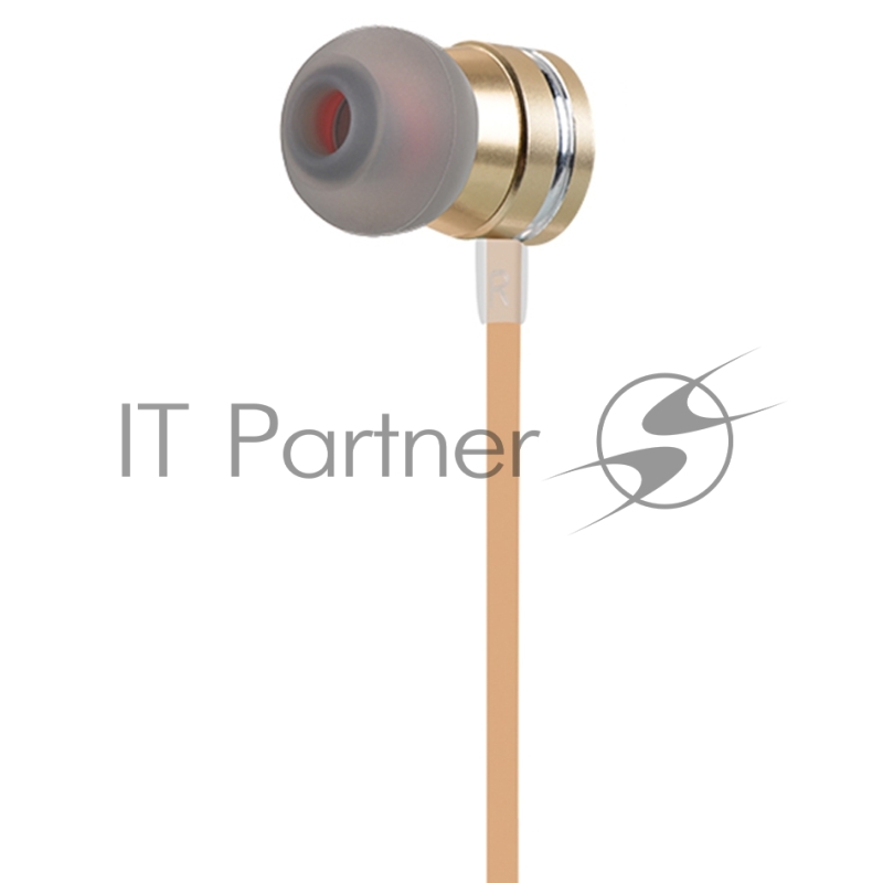 Проводные наушники-вставки с микрофоном Hoco M16 золотой