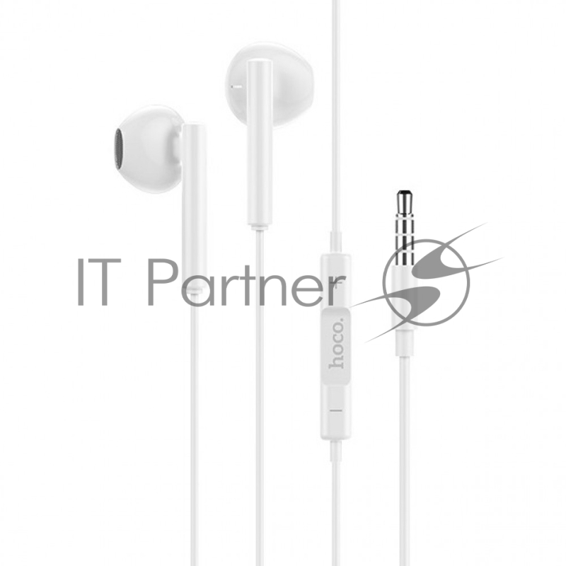 Проводные наушники-вставки с микрофоном Hoco M64, белый