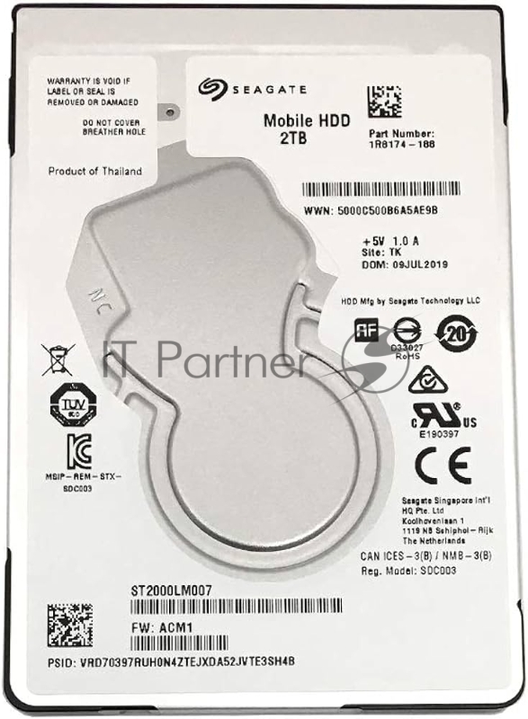 Жесткий диск Seagate Original SATA-III 2Tb ST2000LM007 (5400rpm) 128Mb 2.5