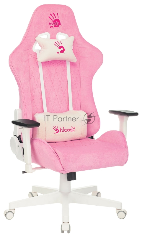 Кресло игровое A4Tech Bloody GC-310 розовый сиденье розовый крестовина