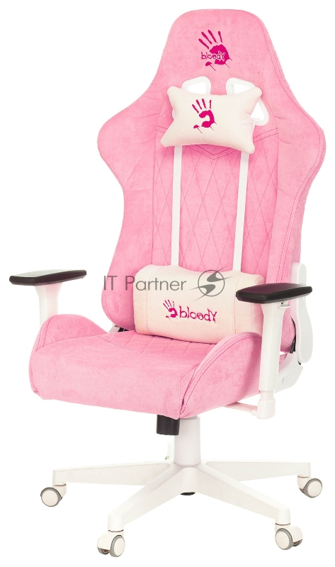 Кресло игровое A4Tech Bloody GC-310 розовый сиденье розовый крестовина