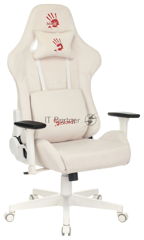Кресло игровое A4Tech Bloody GC-320 белый сиденье белый крестовина