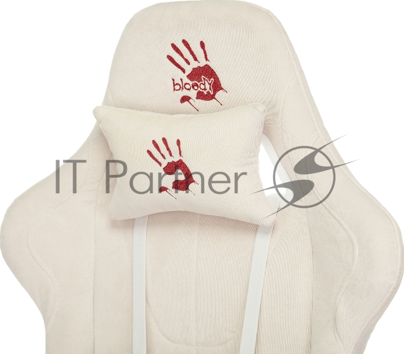 Кресло игровое A4Tech Bloody GC-320 белый сиденье белый крестовина