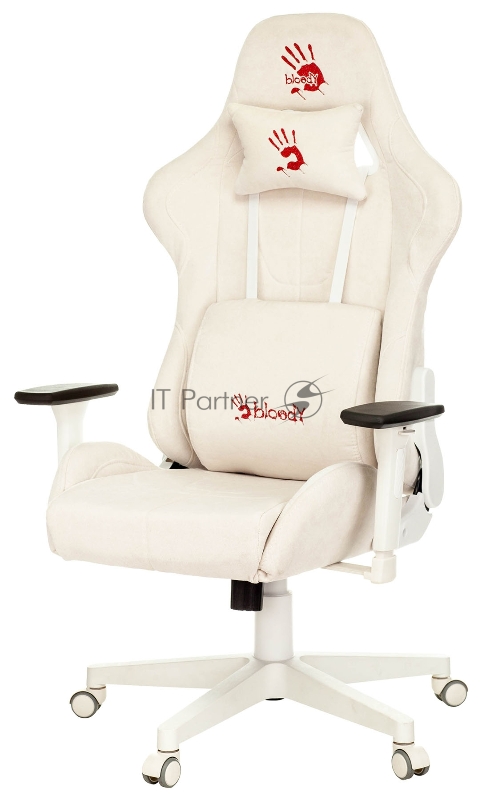 Кресло игровое A4Tech Bloody GC-320 белый сиденье белый крестовина