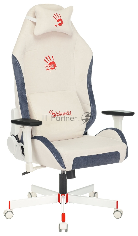 Кресло игровое A4Tech Bloody GC-330 белый крестовина металл