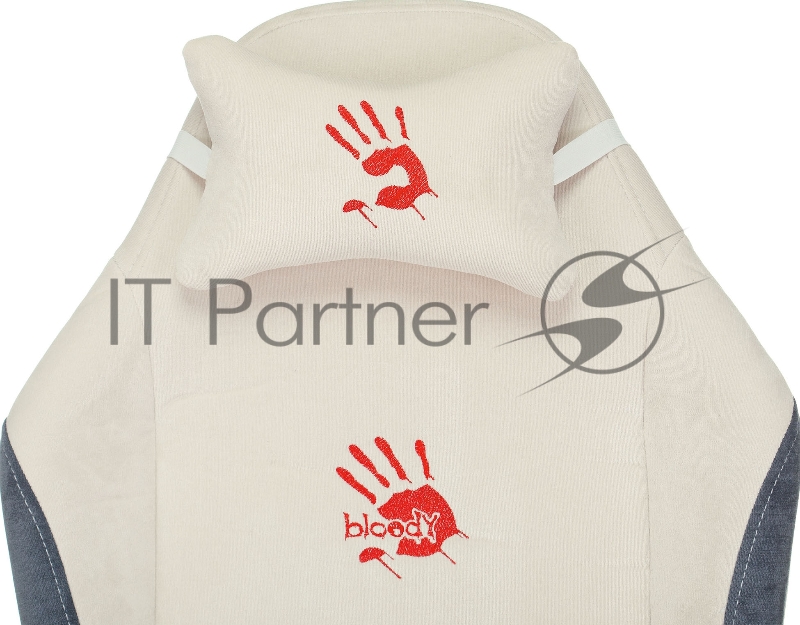 Кресло игровое A4Tech Bloody GC-330 белый крестовина металл