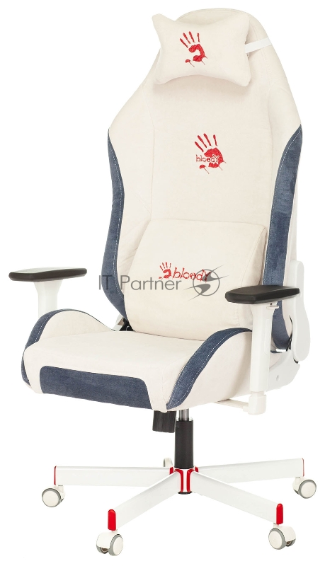 Кресло игровое A4Tech Bloody GC-330 белый крестовина металл