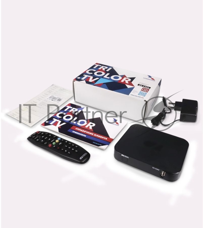 Комплект спутникового телевидения Триколор Ultra HD GS B622L/С592 (1 год) черный