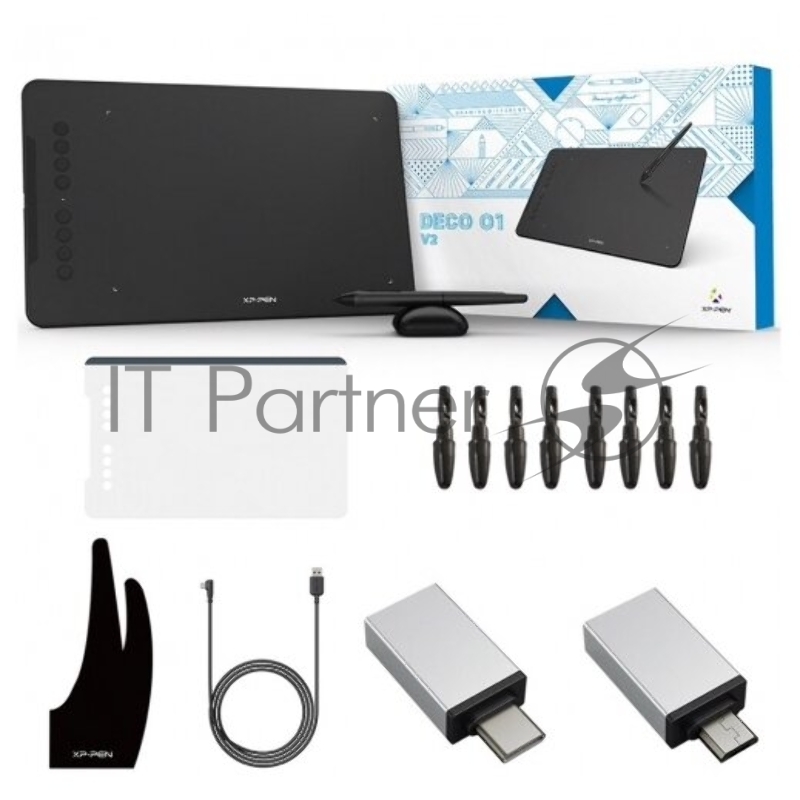 Графический планшет XP-Pen Deco 01 V2 USB черный